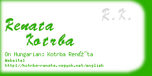renata kotrba business card